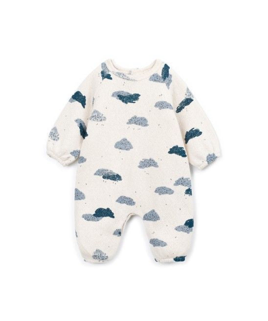 Mono jersey estampado nubes rosas