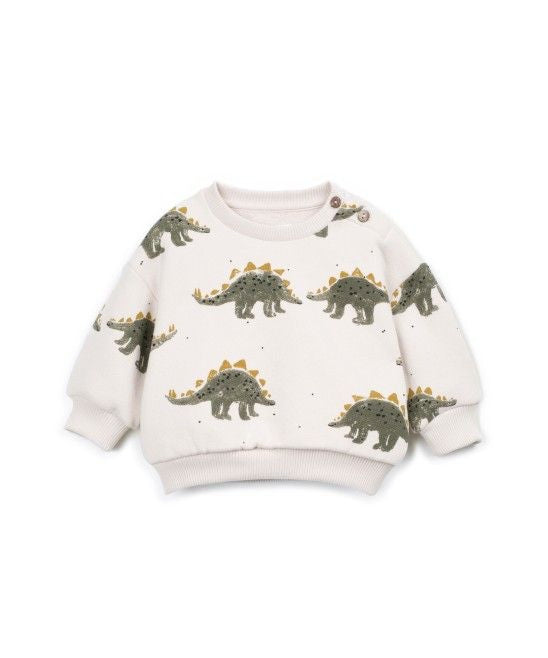 Sudadera felpa estampada Dino