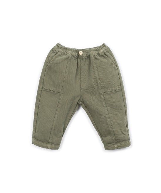 Pantalón en sarga verde