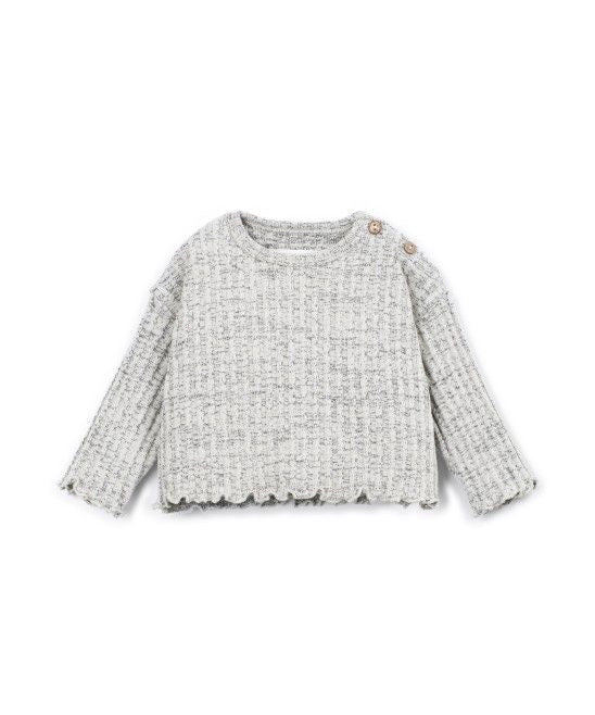 Sudadera gris canalé