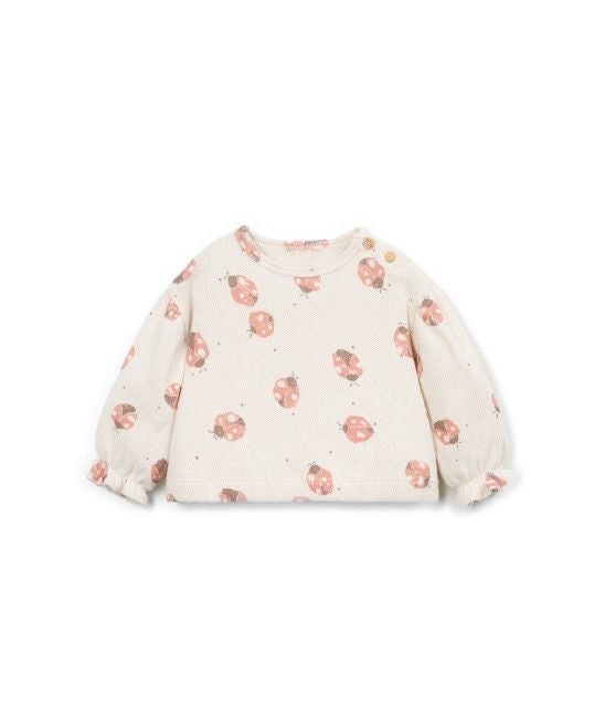 Sudadera jersey estampado mariquitas