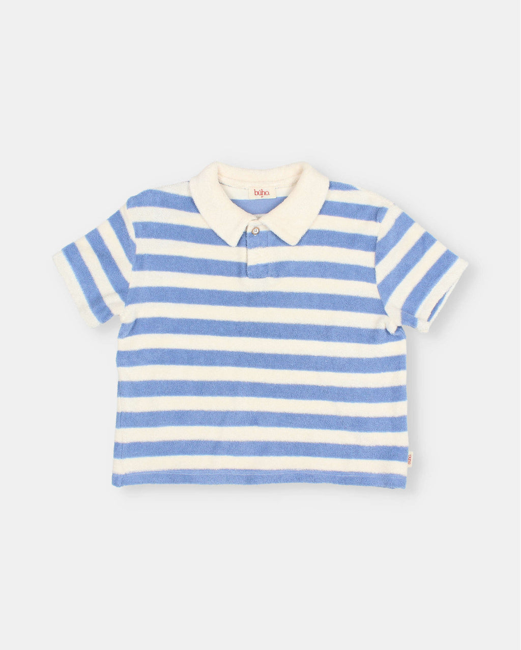 Polo de rizo con rayas azules y blancas Buho