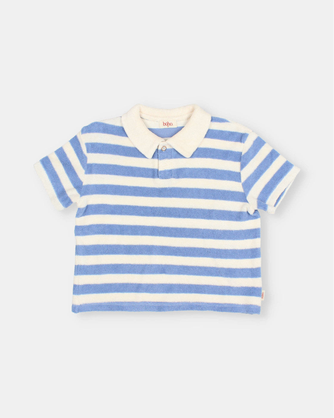 Polo de rizo con rayas azules y blancas Buho