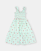 Vestido turquesa fresas BUHO